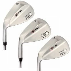 Ram Golf Pro Spin Stainless Wedge Set - 52, 56, 60 Wedges - Mens Left Hand