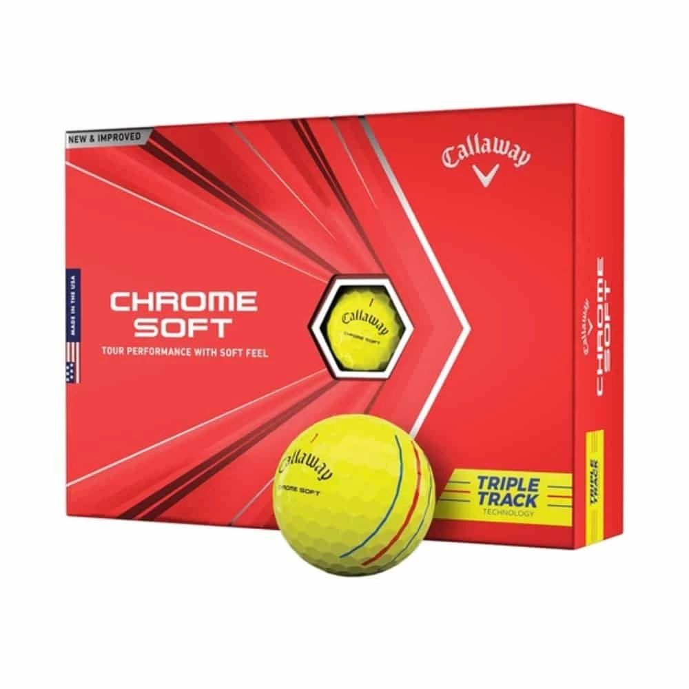 Callaway Chrome Soft 2022 Yellow Golf Ballls 3 Callaway Chrome Soft 2022 Yellow Golf Ballls