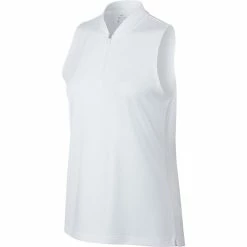 Nike Golf Nike Dri Fit Womens Sleeveless Golf Polo -Clubs Shop 10268 100WHITE