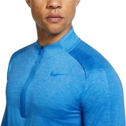 Nike Golf Nike Seamless Statement Mens Golf 1/2 Zip -Clubs Shop 10281 435LTPHOBLUE 1
