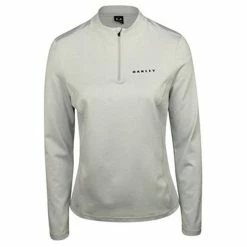 Oakley Balata Long Sleeve Womens Golf 1/4 Zip -Clubs Shop 10844 28AARCTICGREY