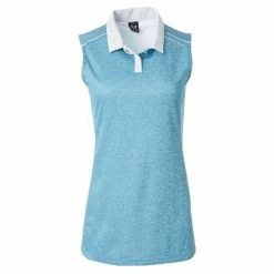 Oakley Balata Heather Womens Sleeveless Golf Polo -Clubs Shop 10845 74HDEEPAQUA