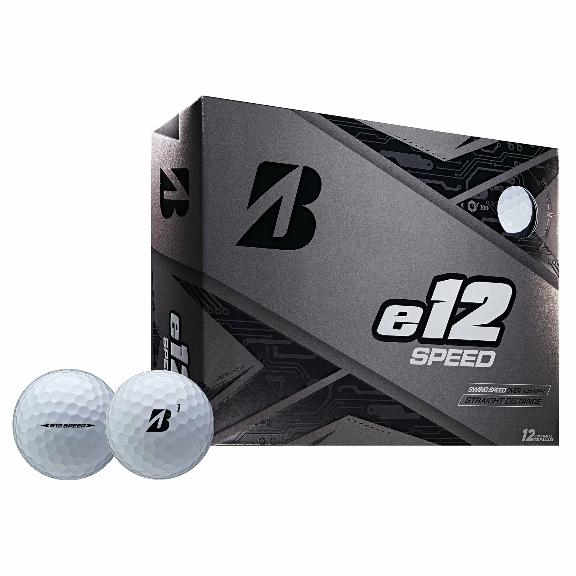 Bridgestone E12 SPEED White Golf Balls - Dozen 3 Bridgestone E12 SPEED White Golf Balls - Dozen