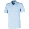 PUMA Golf Puma Caddie Stripe Mens Golf Polo -Clubs Shop 11500 BLUEBELL11
