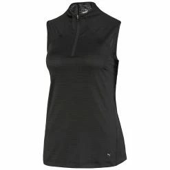 PUMA Golf Puma Daily Mockneck Womens Sleeveless Golf Polo 13 PUMA Golf Puma Daily Mockneck Womens Sleeveless Golf Polo -Clubs Shop 11533 01BLACKHTHR 9910385f 4fca 4b0d b75c 3df6b6af01e8