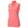 PUMA Golf Puma Daily Mockneck Womens Sleeveless Golf Polo -Clubs Shop 11533 IGNITEPNKHTHR db0030d8 fcee 4b0a b00c c4038a6840ed