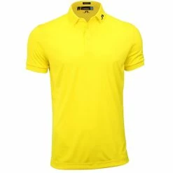 J.Lindeberg J. Lindeberg Tour Tech TX Jersey Yellow Mens Golf Polo