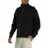 FootJoy Ribbed Sweater Fleece Mens Golf Jacket -Clubs Shop 11980 BLACKRED a8bc37ef 2aa4 4673 8c0e 1182d4981472