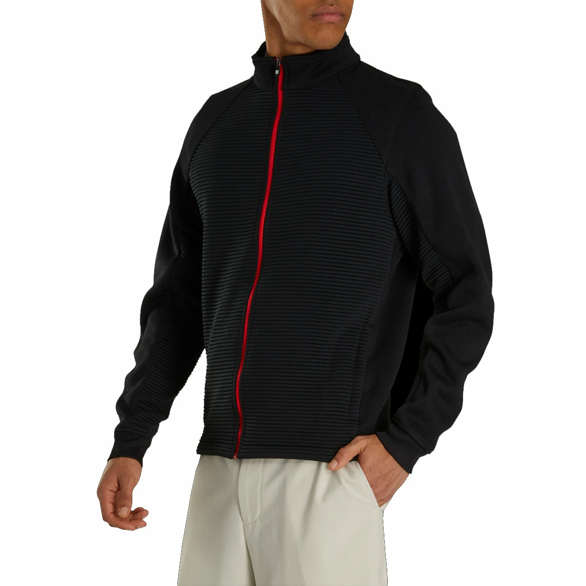 FootJoy Ribbed Sweater Fleece Mens Golf Jacket 3 FootJoy Ribbed Sweater Fleece Mens Golf Jacket