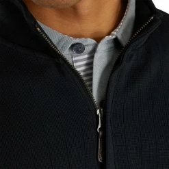 FootJoy Drop Needle Half Zip Black Mens Golf Pullover -Clubs Shop 11987 2 d4c49b69 7e21 42f6 bab3 2073c34707e8