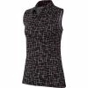 Nike Golf Nike Dri-FIT Fairway Printed Womens Sleeveless Golf Polo 1 Nike Golf Nike Dri-FIT Fairway Printed Womens Sleeveless Golf Polo -Clubs Shop 13302 010BLACK