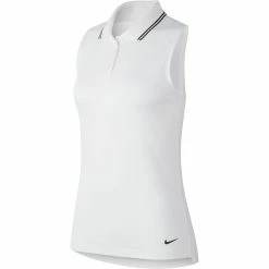 Nike Golf Nike Dri-FIT Victory Solid Womens Sleeveless Golf Polo -Clubs Shop 13304 100WHITE