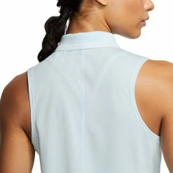 Nike Golf Nike Dri-FIT Victory Solid Womens Sleeveless Golf Polo -Clubs Shop 13304 449TOPAZMIST 2
