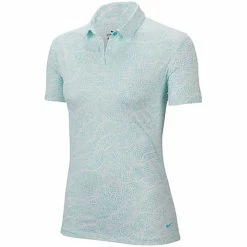 Nike Golf Nike Printed UV Dri Fit Womens Golf Polo -Clubs Shop 13317 434LIGHTAQUA