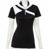 EP NY Work It Graphic Blocked Womens Golf Polo -Clubs Shop 13915 003BLACKMULTI