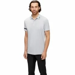 J.Lindeberg Heath TX Jersey Mens Golf Polo -Clubs Shop 16103 STONEGREY9489