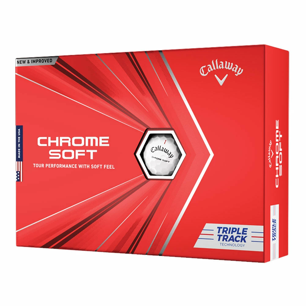 Callaway Chrome Soft Triple Track White Golf Balls - Dozen 3 Callaway Chrome Soft Triple Track White Golf Balls - Dozen
