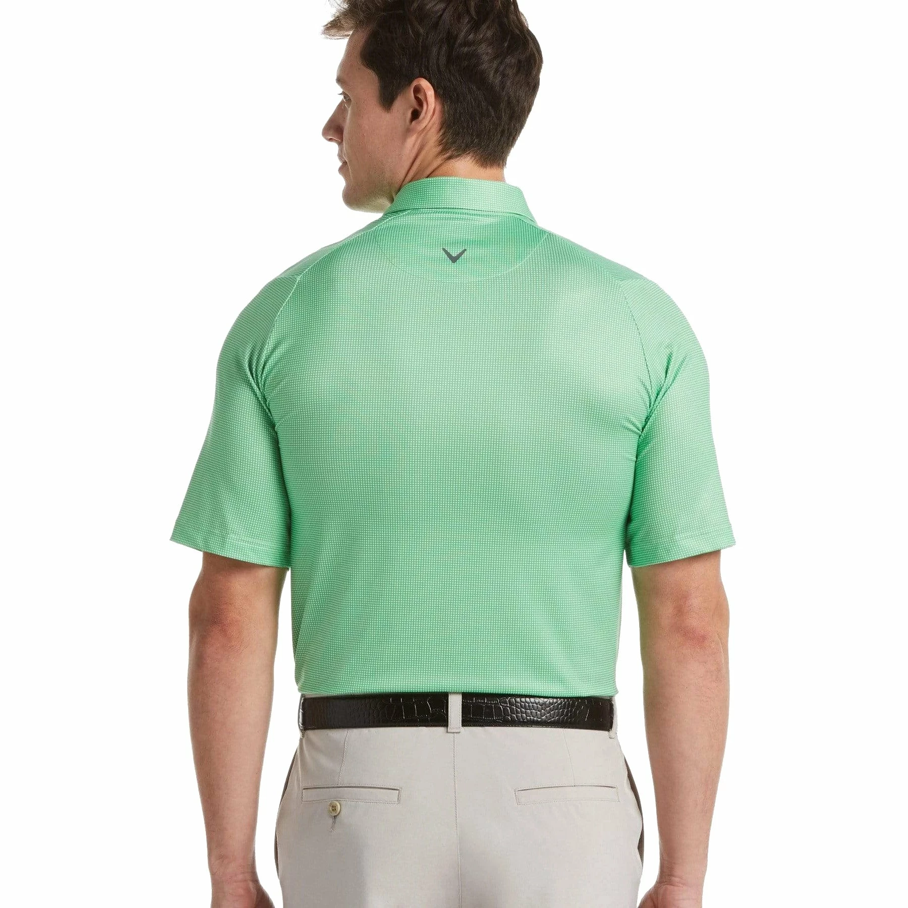 Callaway Swing Tech Printed Gingham Mens Golf Polo 4 Callaway Swing Tech Printed Gingham Mens Golf Polo - Image 2