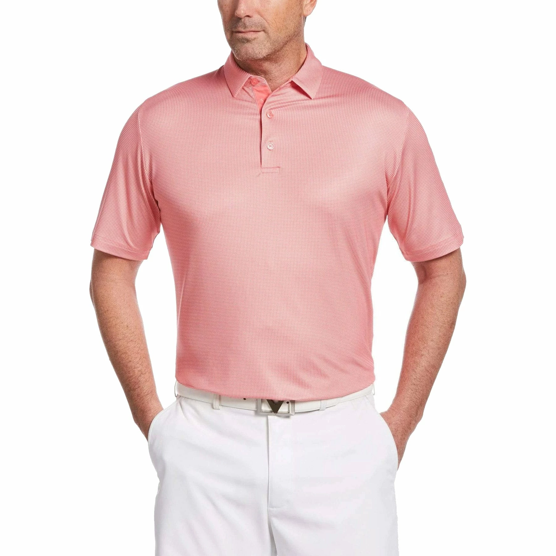 Callaway Swing Tech Printed Gingham Mens Golf Polo 7 Callaway Swing Tech Printed Gingham Mens Golf Polo - Image 5