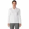 Adidas Golf Adidas Performance White Womens Long Sleeve Golf Polo -Clubs Shop 18729 WHITE