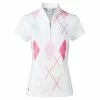 Daily Sports Aletta White Argyle Womens Golf Polo -Clubs Shop 18879 WHITE100 ade81400 2e44 4c0b 803c 2bbe4f54b181