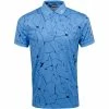 J.Lindeberg J. Lindeberg Tour Tech AF Print Mens Golf Polo -Clubs Shop 19476 SLITOCEANBLUE