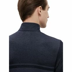 J.Lindeberg J. Lindeberg Joey Mens Seamless Quarter Zip Golf Pullover -Clubs Shop 19484 NAVYMELANGE 2 56df3554 b22d 42d8 8ce1 8f091262604d