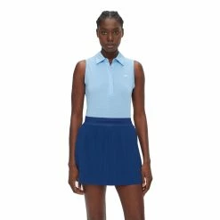 J.Lindeberg J. Lindeberg Oda Summer Blue Womens Sleeveless Golf Polo