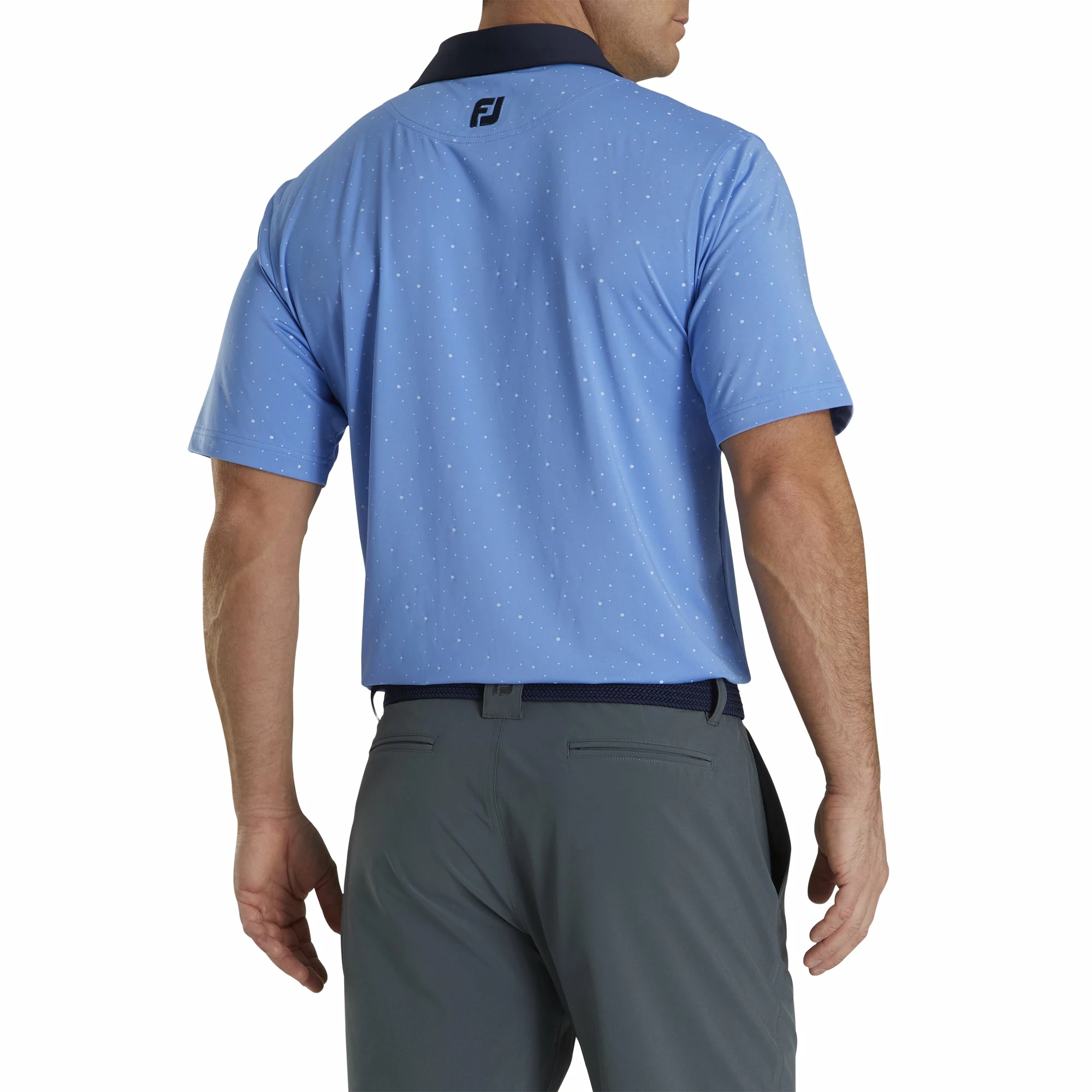 FootJoy Lisle Multidot Print Self Collar Mens Golf Polo 3 FootJoy Lisle Multidot Print Self Collar Mens Golf Polo