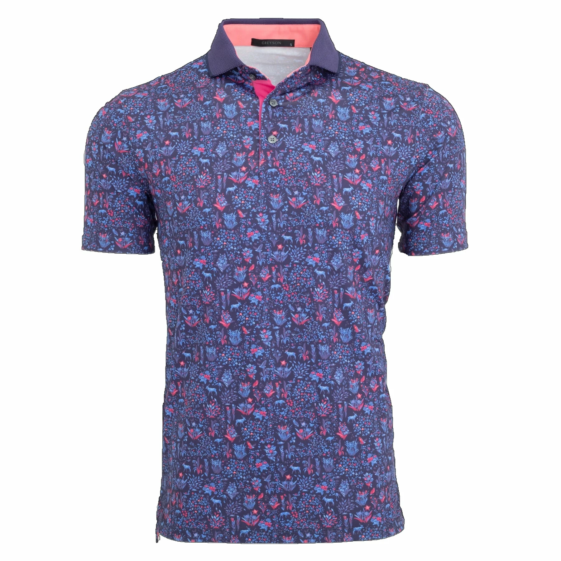 Greyson Flora And Fauna Mens Golf Polo 3 Greyson Flora And Fauna Mens Golf Polo