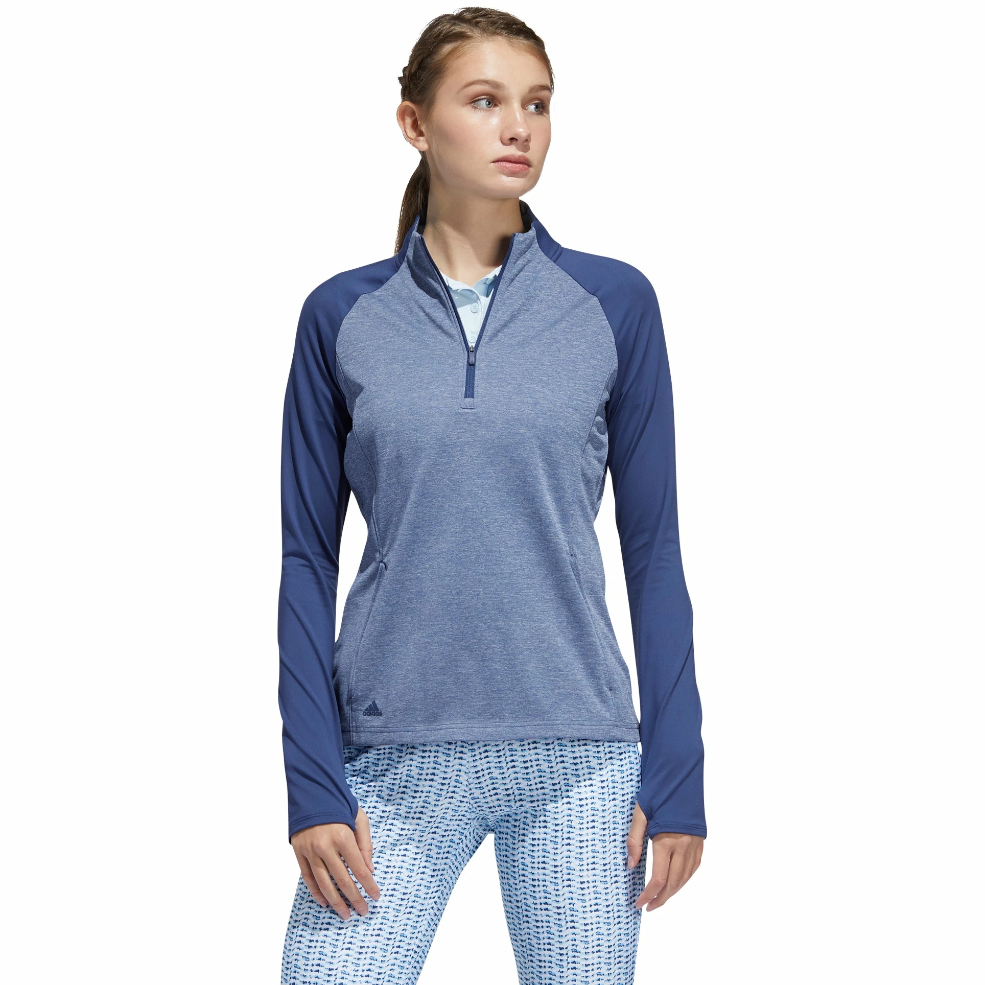 Adidas Golf Adidas Heather Layer Womens Golf 1/4 Zip 3 Adidas Golf Adidas Heather Layer Womens Golf 1/4 Zip