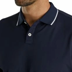 FootJoy Southern Living Solid Navy Mens Golf Polo 7 FootJoy Southern Living Solid Navy Mens Golf Polo -Clubs Shop 20982 NAVY 2
