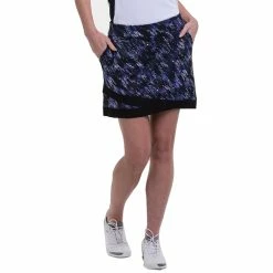 EP NY EP New York Texture Print Black Multi 17.5in Womens Golf Skort