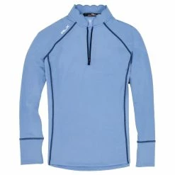 Polo Ralph Lauren RLX Ralph Lauren Powerstretch Blue Lagoon Womens Golf 1/4 Zip