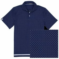 Polo Ralph Lauren RLX Printed Lightweight Airflow Jersey French Navy Mens Golf Polo