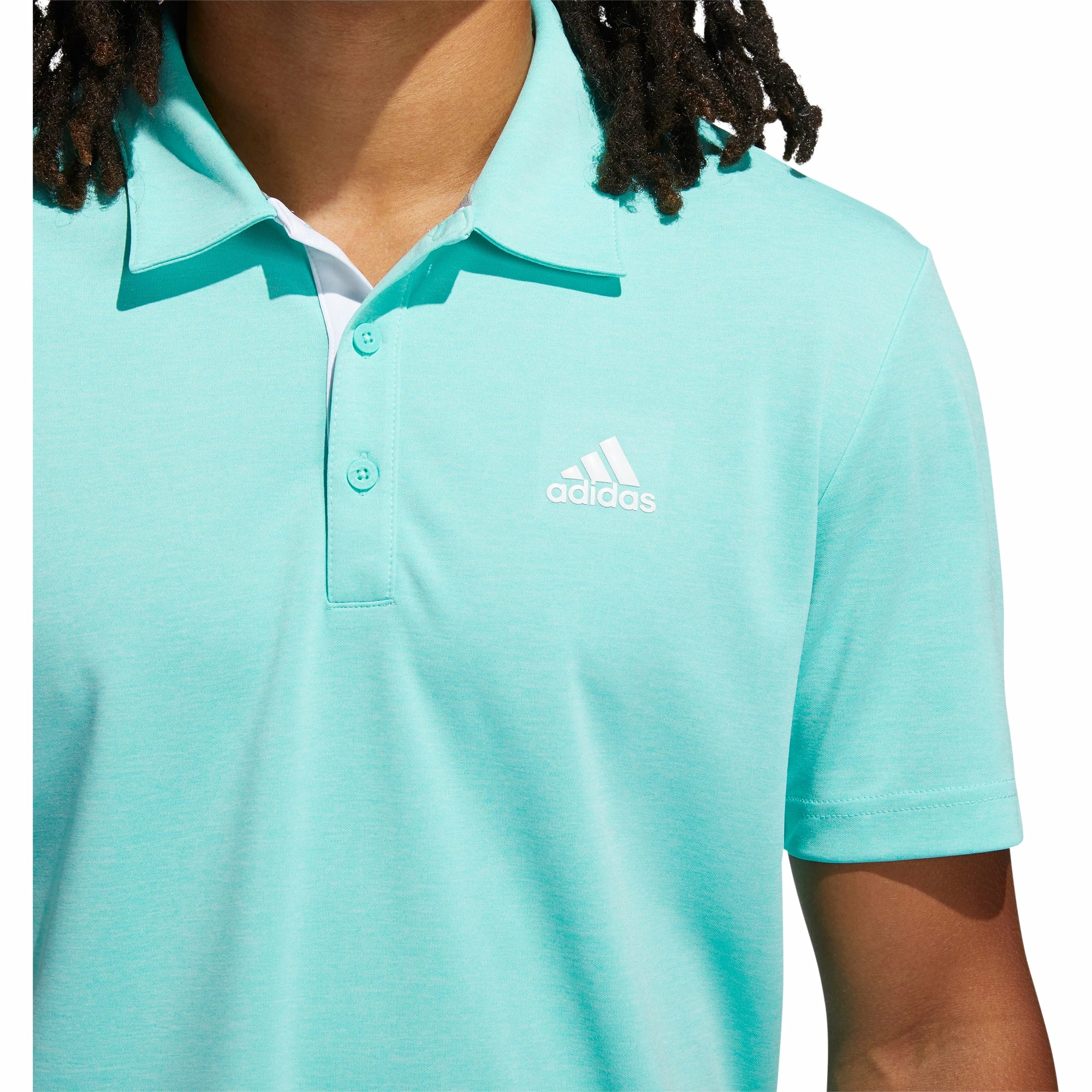 Adidas Golf Adidas Advantage Novelty Heathered Mens Golf Polo 4 Adidas Golf Adidas Advantage Novelty Heathered Mens Golf Polo - Image 2