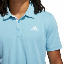 Adidas Golf Adidas Advantage Novelty Heathered Mens Golf Polo 20 Adidas Golf Adidas Advantage Novelty Heathered Mens Golf Polo -Clubs Shop 22000 HAZYBLUEMEL 1