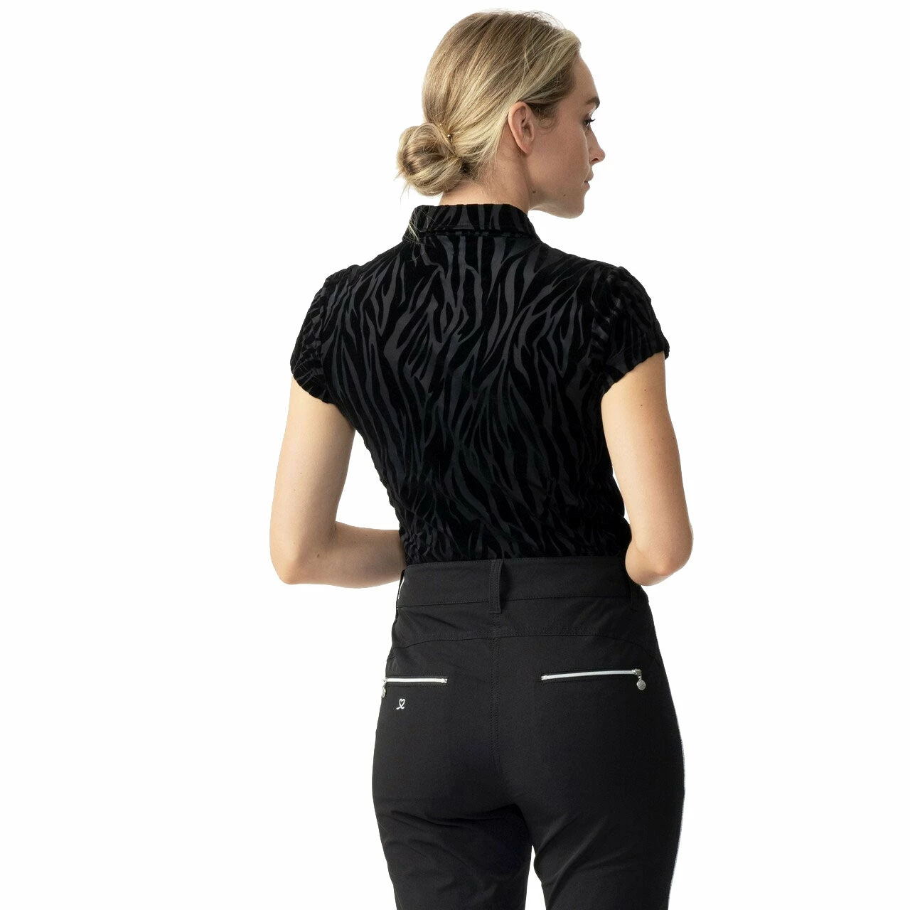 Daily Sports Blanche Black Womens Cap Sleeve Golf Polo 4 Daily Sports Blanche Black Womens Cap Sleeve Golf Polo - Image 2