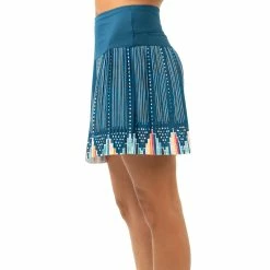 Lucky In Love Borderline Pleated Indigo 17.25in Womens Golf Skort -Clubs Shop 22874 INDIGO402 1 4c6540bd e0ad 40e3 a653 b4fb756d0391