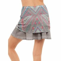 Lucky In Love Desert Vibes Ruched Eclipse Womens Golf Skort -Clubs Shop 23629 ECLIPSE2048 2