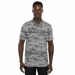 TravisMathew Heater Camo Mens Golf Polo -Clubs Shop 24370 GREY