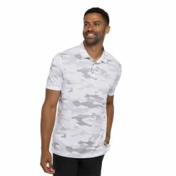 TravisMathew Heater Camo Mens Golf Polo -Clubs Shop 24370 WHITE