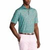 Polo Ralph Lauren RLX Ralph Lauren Printed Lightweight Airflow Jersey Floral Green Mens Golf Polo -Clubs Shop 24918 FLORALGREEN