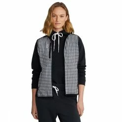 Polo Ralph Lauren RLX Ralph Lauren Techy Terry Black Gingham Womens Golf Vest