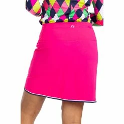 Kinona Fine With Nine 18in Womens Golf Skort -Clubs Shop 25167 PREPPYPINK341 1