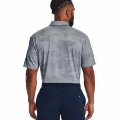 Under Armour Playoff 2.0 Jacquard Mens Golf Polo -Clubs Shop 26228 STEELWHITE035 1