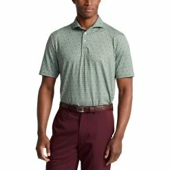 Polo Ralph Lauren RLX Ralph Lauren Lightweight Airflow Jersey Cargo Green Mens Golf Polo
