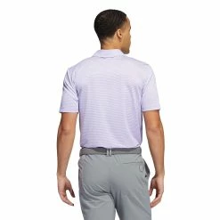 Adidas Golf Adidas Ottoman Stripe Mens Golf Polo -Clubs Shop 26924 LGHTPURPLEWHT 1
