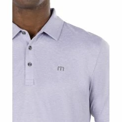 TravisMathew Seven Lakes Heather Silver Bullet Mens Golf Polo -Clubs Shop 30738 HTHRSILVR5HSB 2