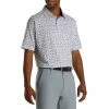 FootJoy Travel Print Mens Golf Polo 1 FootJoy Travel Print Mens Golf Polo -Clubs Shop 31226 WHITEBLACK